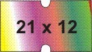 Rechteck-Lochetiketten 21 x 12 mm - verschiedene Farben