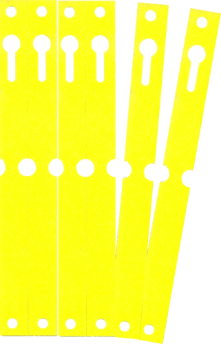 Anhängeschlaufen 17 x 1,3 cm, PVC , gelb