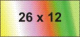 Rechteck-Etiketten 26 x 12 mm