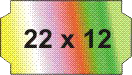 Wellenrand-Etiketten 22 x 12 mm