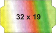 Wellenrand-Etiketten 32 x 19 mm