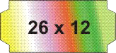 Wellenrand-Etiketten 26 x 12 mm