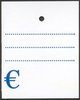 Einzel-Etiketten 35 x 45 mm, "EURO" Druck in blau