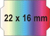 Etiketten 22 x 16 mm, div. Farben und Klebestärken