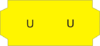 Etiketten 26 x 12 mm, l.-gelb, perm.- DU-Stanzung-SATO
