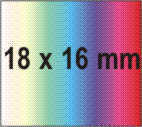 Rechteck Etiketten 18 x 16 mm