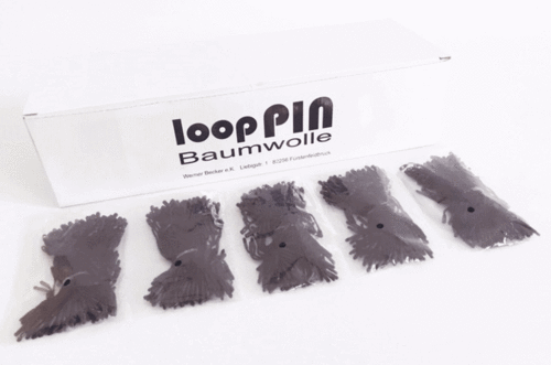 Sicherheitsfäden Baumwolle-LoopPIN-120mm schwarz